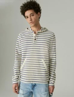 Lucky Brand Mens Stripe Hoodley