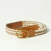 Lucky Brand Leather And Rope Braided Belt