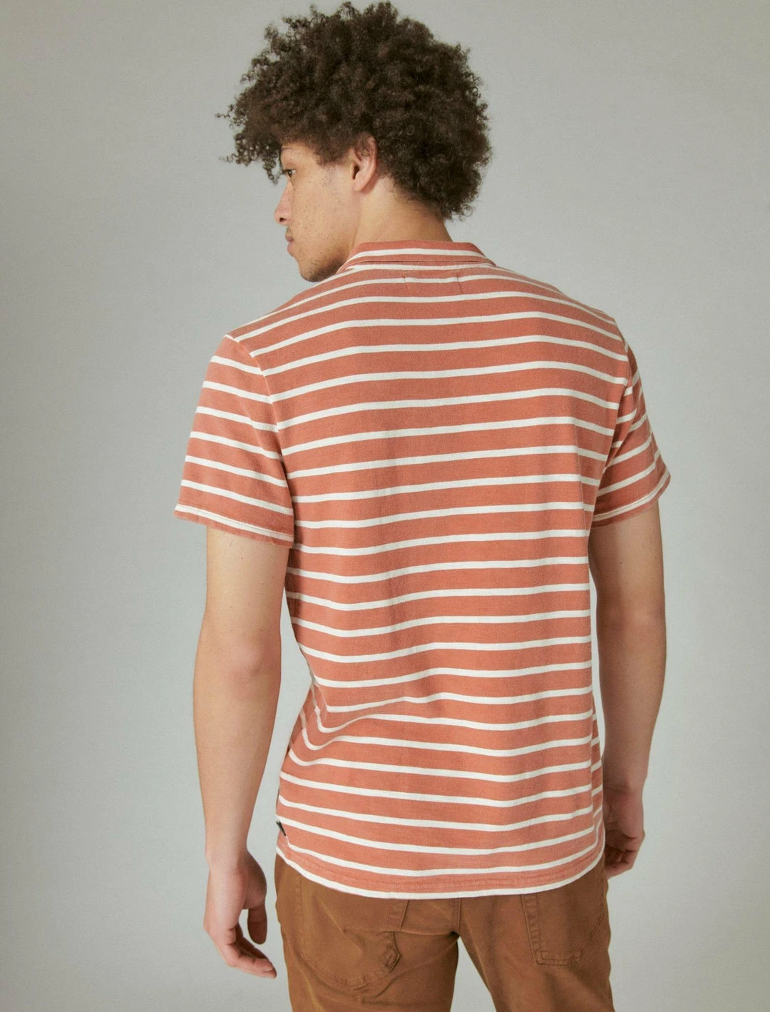 Lucky Brand Mens Weekend Slub Stripe Polo 3 Lucky Brand Mens Weekend Slub Stripe Polo - Image 3