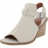 Lucky Brand Lk-Labradite Womens Leather Open Toe Block Heels