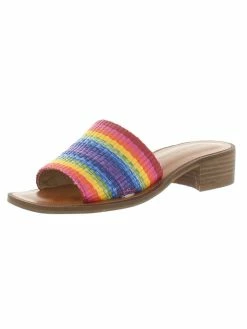 Lucky Brand Frijana Womens Square Toe Slip On Slide Sandals