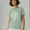 Lucky Brand Womens Fender Globe Boyfriend Tee