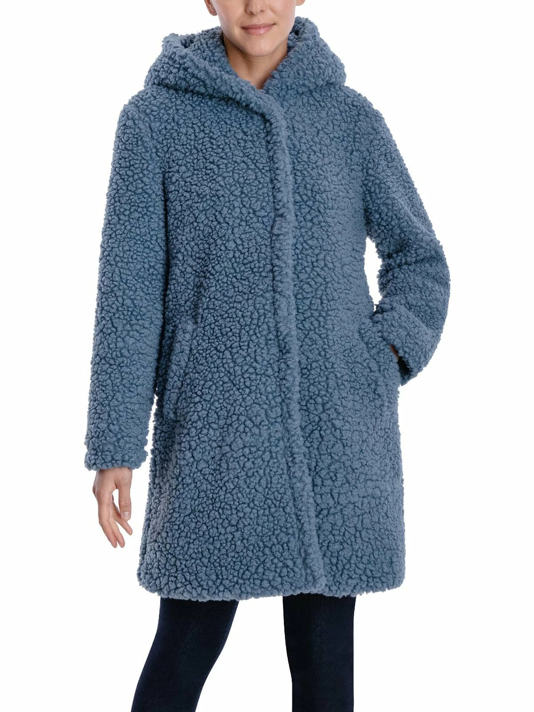 Lucky Brand Womens Lightweight Cold Weather Faux Fur Coat 3 Lucky Brand Womens Lightweight Cold Weather Faux Fur Coat - Image 3