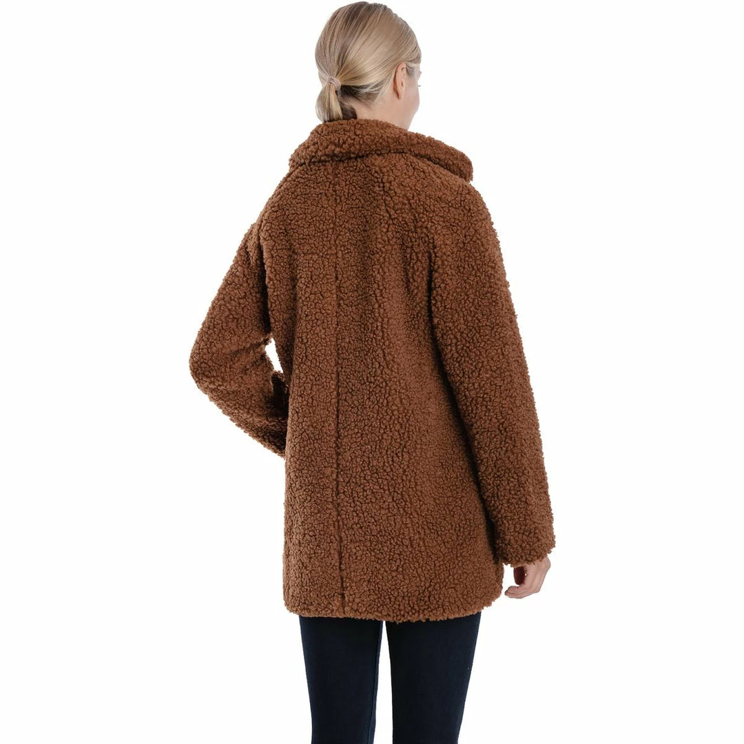 Lucky Brand Womens Lightweight Midi Faux Fur Coat 2 Lucky Brand Womens Lightweight Midi Faux Fur Coat - Image 2