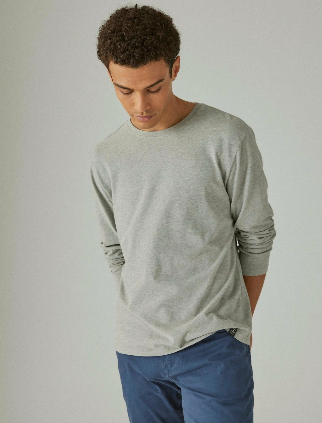 Lucky Brand Mens Sueded Long Sleeve Crew 1 Lucky Brand Mens Sueded Long Sleeve Crew