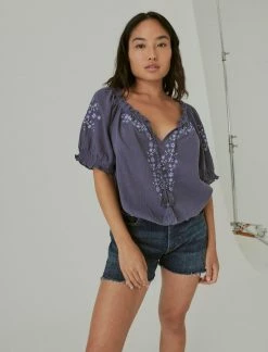 Lucky Brand Womens Embroidered Short Sleeve Peasant -Cheap Lucky Brand Store ce7899028262468fbd0f55b5c655c79e 1080x