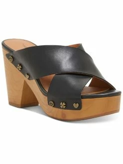 Lucky Brand Takara Womens Leather Embellished Clogs