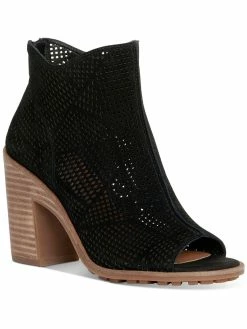 Lucky Brand Vacob Womens Suede Perforated Ankle Boots