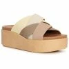 Lucky Brand Dikona Womens Leather Open Toe Wedge Sandals