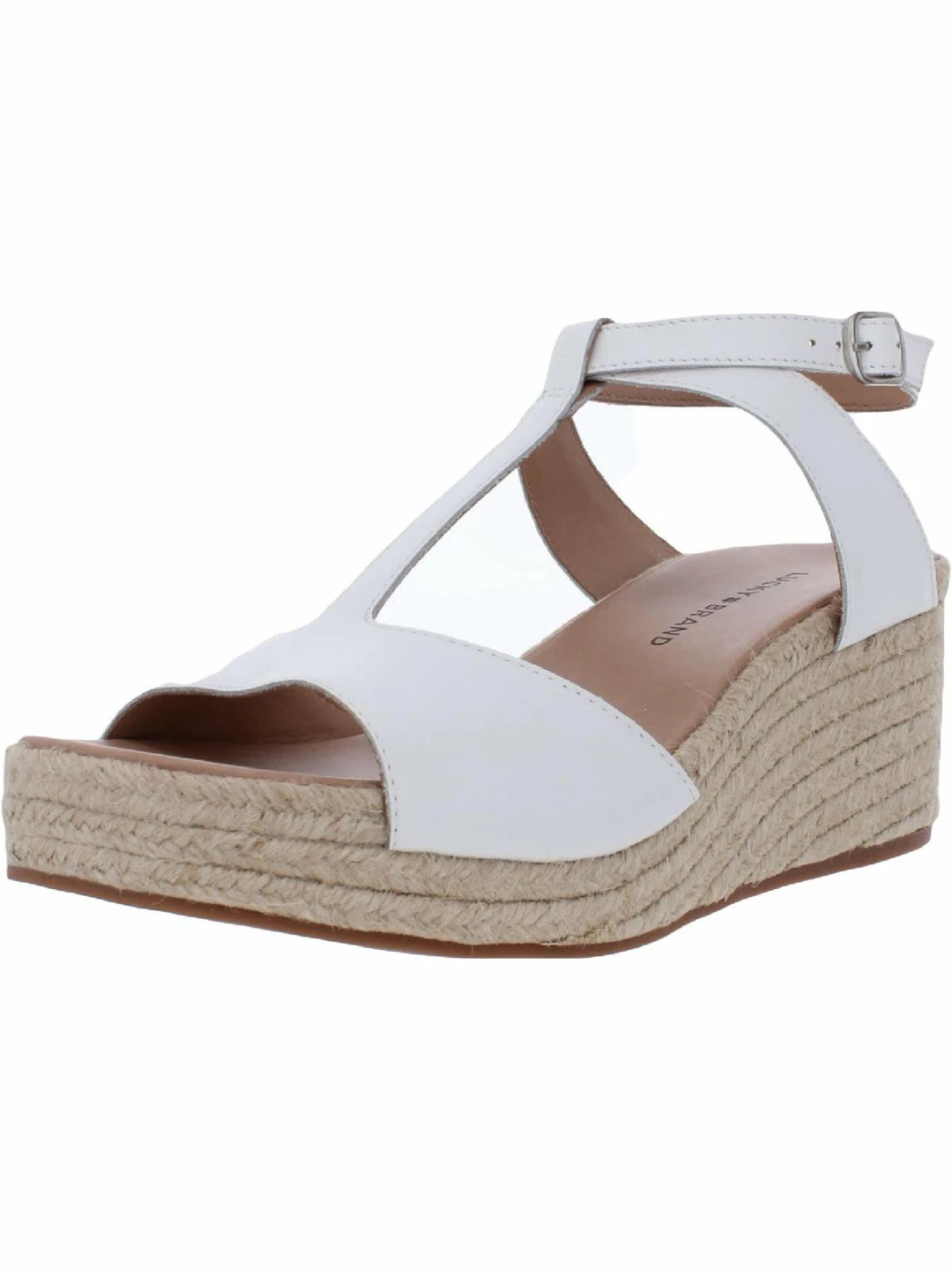 Lucky Brand Valki Womens Leather Ankle Strap Wedge Sandals 5 Lucky Brand Valki Womens Leather Ankle Strap Wedge Sandals - Image 5