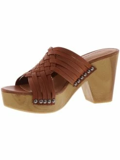 Lucky Brand Tellimi Womens Leather Studded Platform Sandals