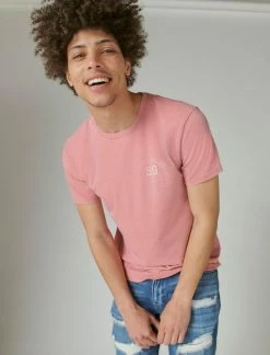 Lucky Brand Mens Lucky 90 Varsity Graphic Tee