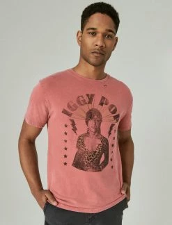 Lucky Brand Mens Iggy Pop Graphic Tee