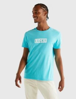 Lucky Brand Mens Pride Lucky Logo Gender Neutral Tee