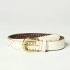 Lucky Brand White Studded Belt