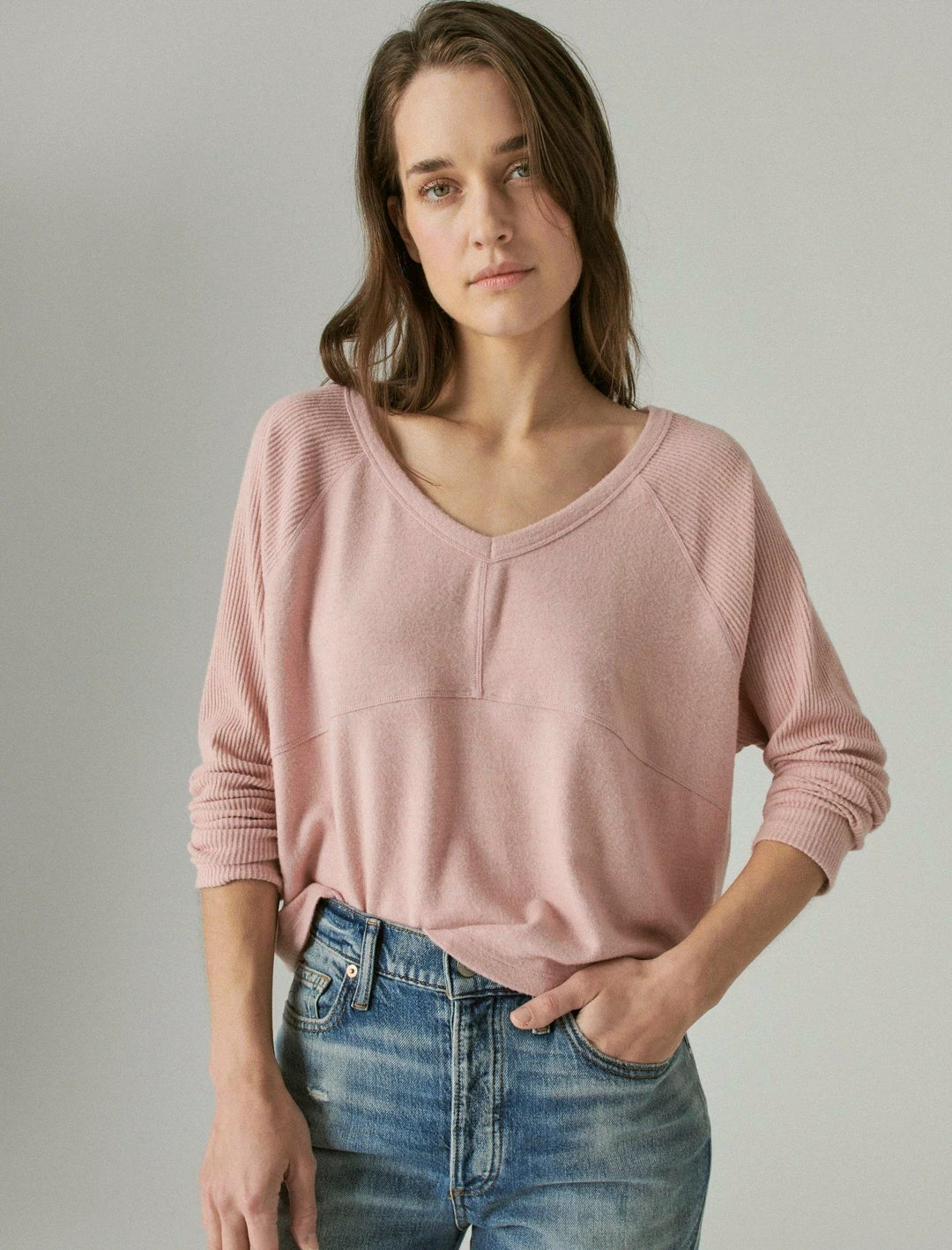 Lucky Brand Womens Cropped Boxy Cloud Jersey Crew 7 Lucky Brand Womens Cropped Boxy Cloud Jersey Crew - Image 7