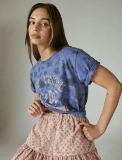 Lucky Brand Womens Acdc Classic Crew Tee