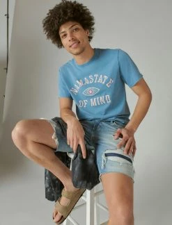 Lucky Brand Mens Namastate Of Mind Graphic Tee