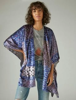 Lucky Brand Velvet Burnout Kimono