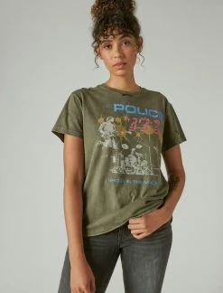 Lucky Brand Womens The Police Boyfriend Tee