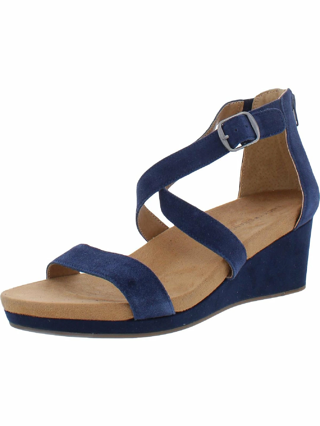Lucky Brand Kenadee Womens Suede Strappy Wedge Sandals 3 Lucky Brand Kenadee Womens Suede Strappy Wedge Sandals - Image 3