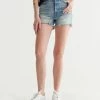 Lucky Brand Womens Lucky Patch High Rise Cut Off Short