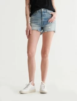Lucky Brand Womens Lucky Patch High Rise Cut Off Short