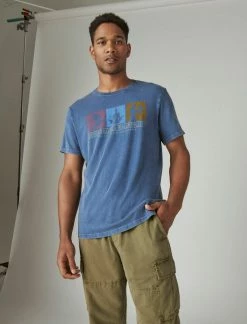 Lucky Brand Mens Venice Wellness Club Graphic Tee