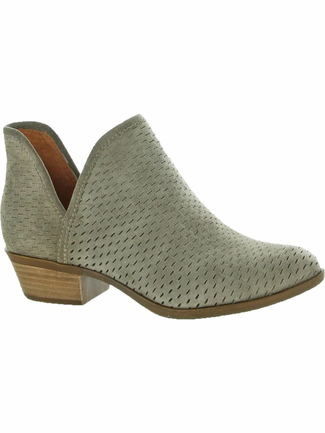 Lucky Brand Baley Womens Suede Perforated Ankle Boots 1 Lucky Brand Baley Womens Suede Perforated Ankle Boots