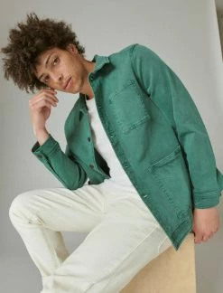 Lucky Brand Mens Garment Dye Chore Jacket