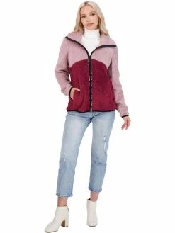 Lucky Brand Womens Shearling Lightweight Fleece Jacket