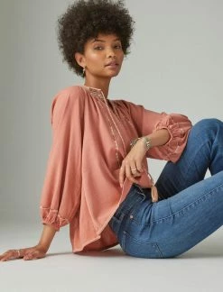 Lucky Brand Womens Long Sleeve Embroidered Peasant Blouse -Cheap Lucky Brand Store f39589fd07c94d408be4b2eea8b5bfac 1080x