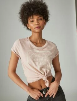 Cheap Lucky Brand Store 31 Lucky Brand Womens You Will Be Lucky Classic Crew Tee