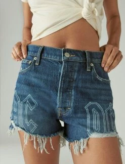 Lucky Brand Womens Lucky Legend Acdc 3" High Rise Mom Short