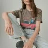 Lucky Brand Womens Neon Camaro Boyfriend Tee