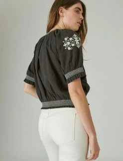 Lucky Brand Womens Embroidered Short Sleeve Top -Cheap Lucky Brand Store f86790361bc640609d42309e499d8ebc 1080x