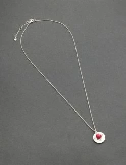 Lucky Brand Sterling Silver Semi Precious Pendant Necklace